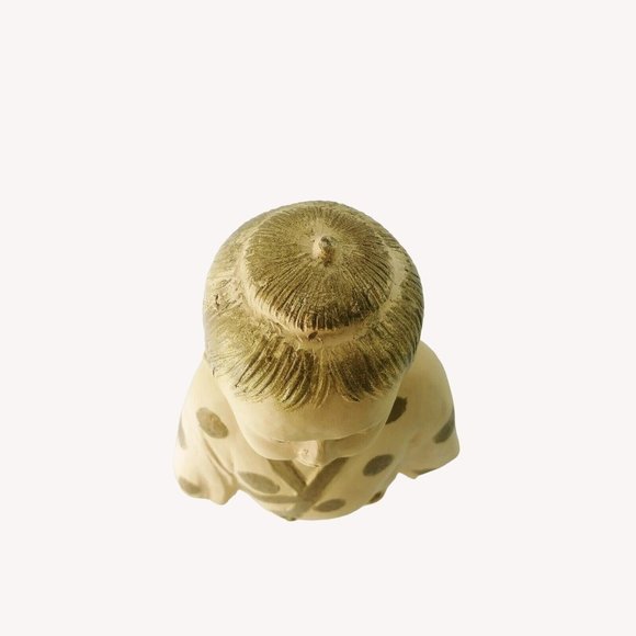 Japanese Asian Male Figurine Sculpture Dressed in Kimono 12" - Picture 4 of 8